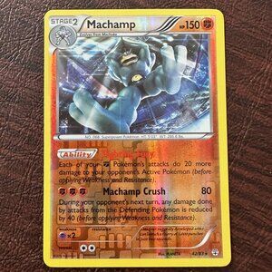 New Mint Rare Stage 2 Machamp Furious Fists Rare Holo Pokemon Card